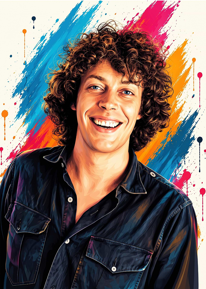 Tim Curry Colorful Portrait