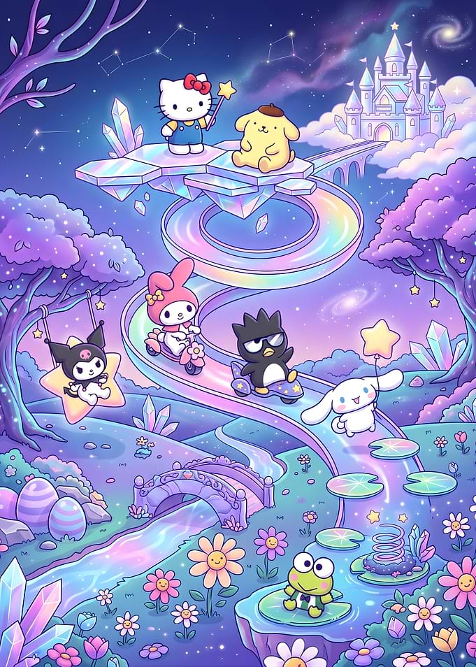 Sanrio Characters Magical Dreamland Scene