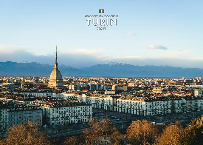 Panoramic View of Turin Italy