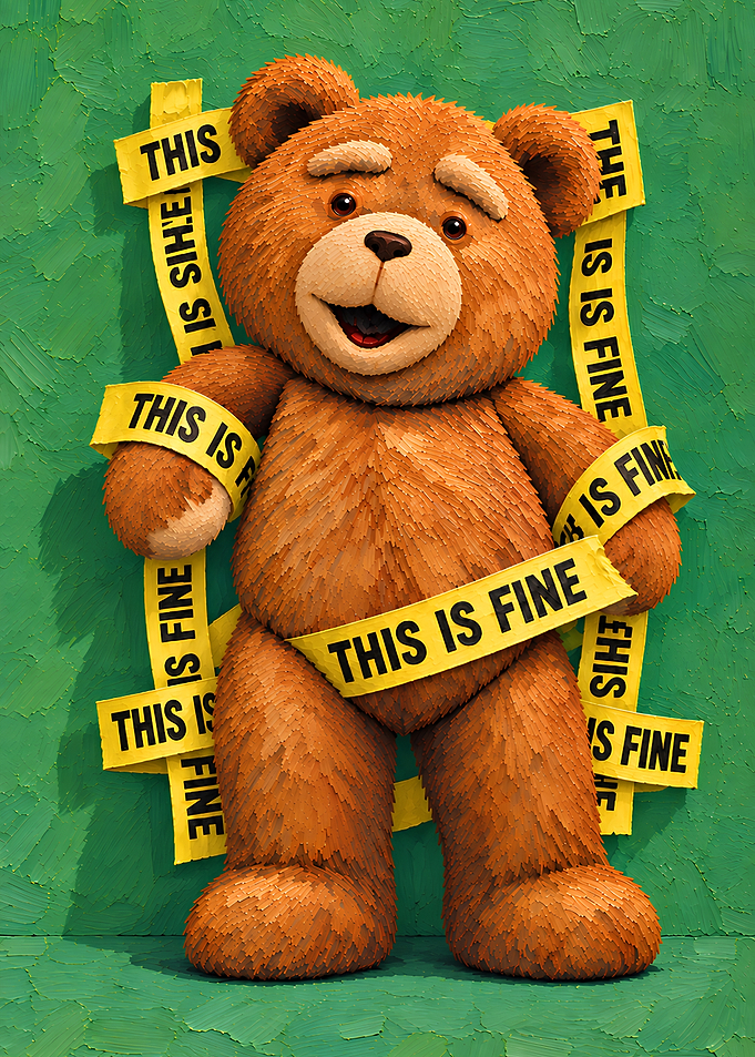 Ted Bear This Is Fine Poster