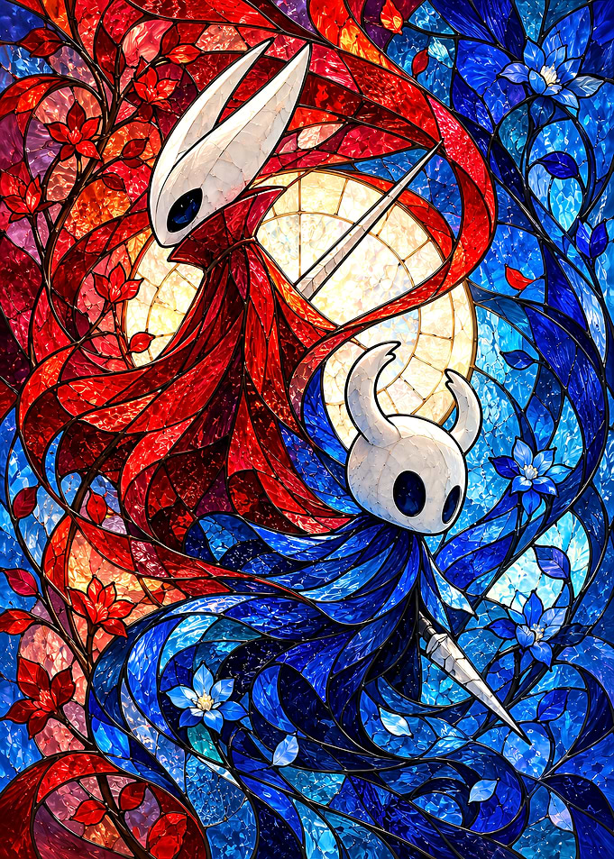 Hollow Knight Stained Glass Art