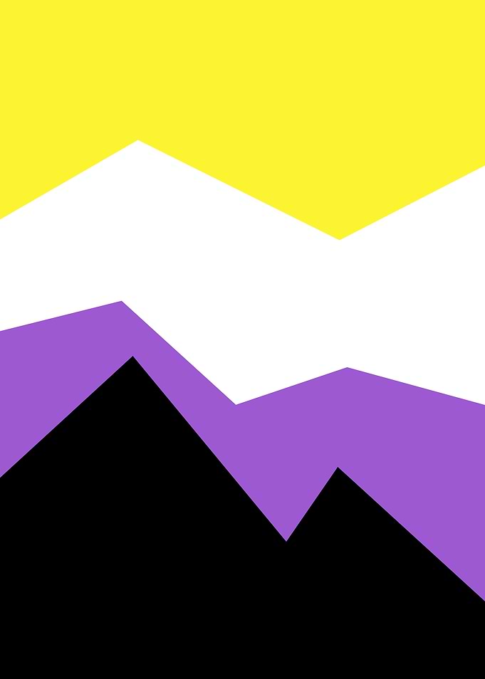 Non-binary Pride Flag Abstract Design