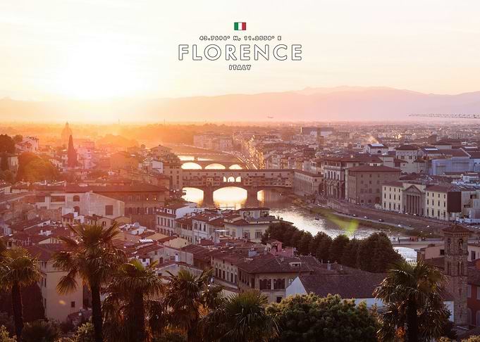 Sunset View of Florence Italy