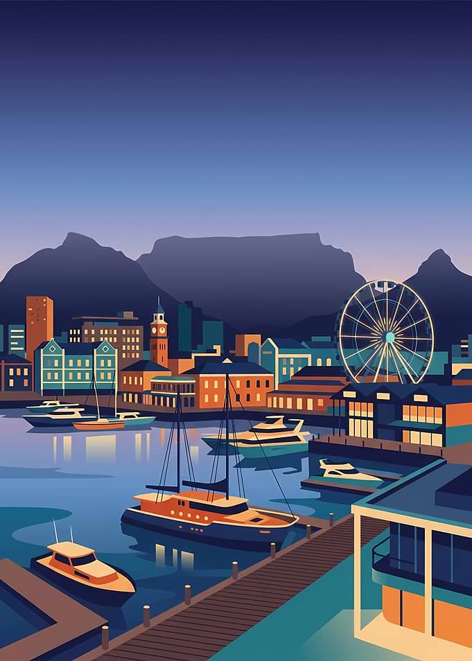 Cape Town Waterfront at Twilight