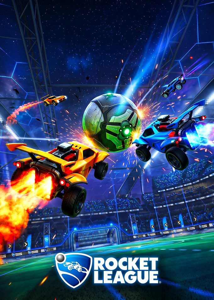 Rocket League Action Gameplay Poster