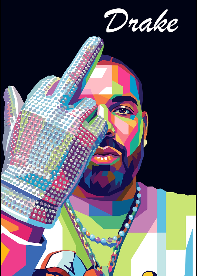 Drake Pop Art Portrait