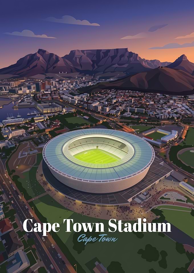 Cape Town Stadium Travel Poster