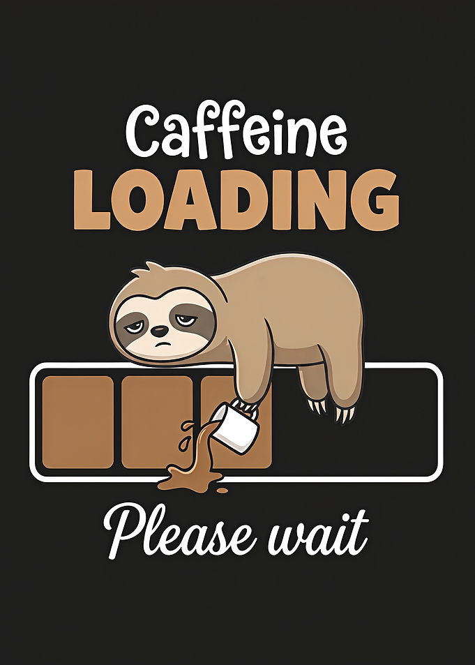 Caffeine Loading Sloth Coffee