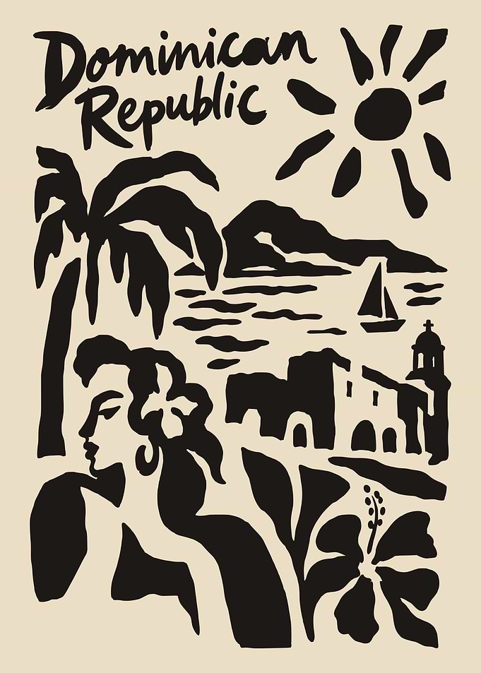Dominican Republic Travel Poster Art