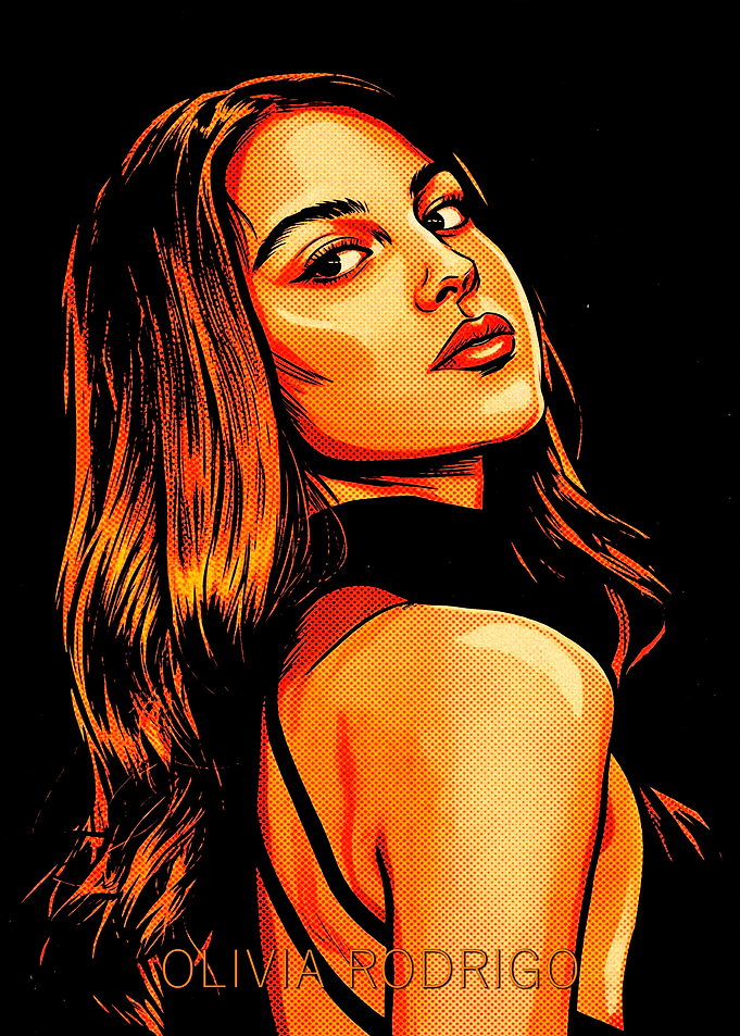 Olivia Rodrigo Pop Art Portrait