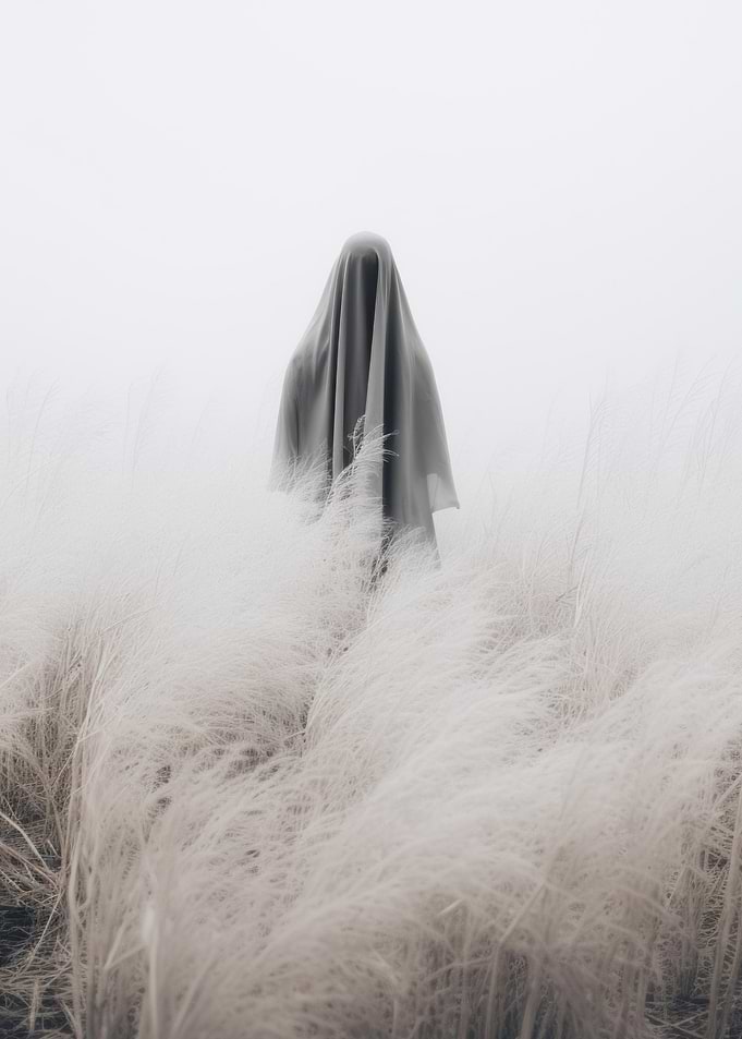 Ghostly Figure in Tall Grass