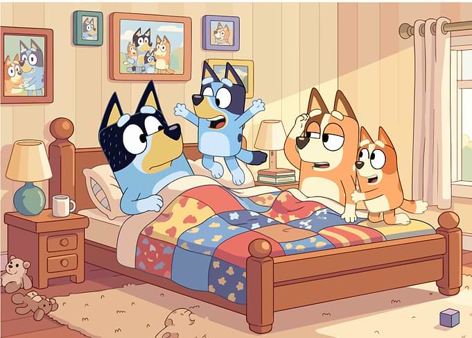 Bluey Family Morning in Bed