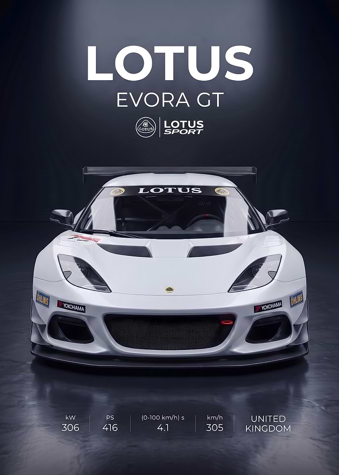 Lotus Evora GT Sport Car Poster