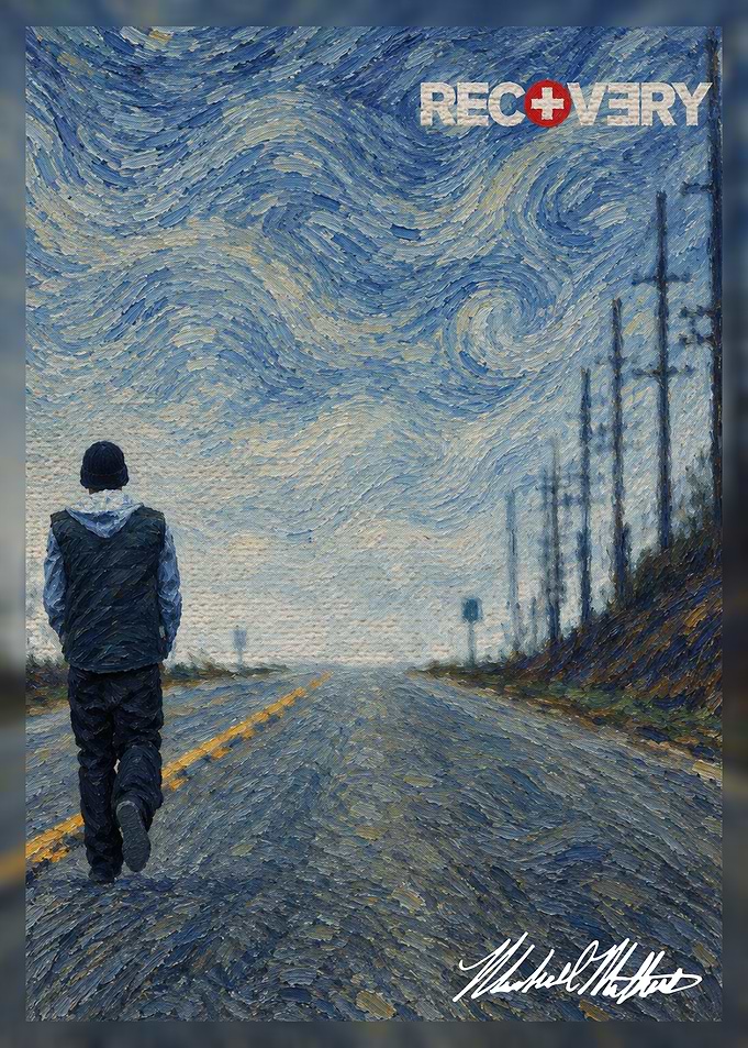 Eminem Recovery Van Gogh Style Poster