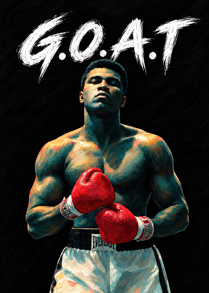 Muhammad Ali G.O.A.T. Boxing Portrait