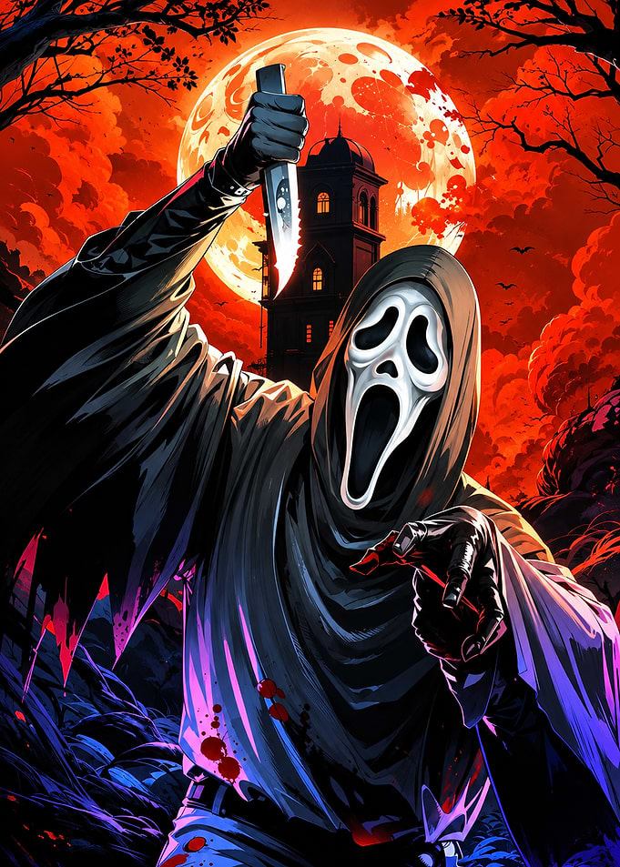 Ghostface Horror Movie Poster Art