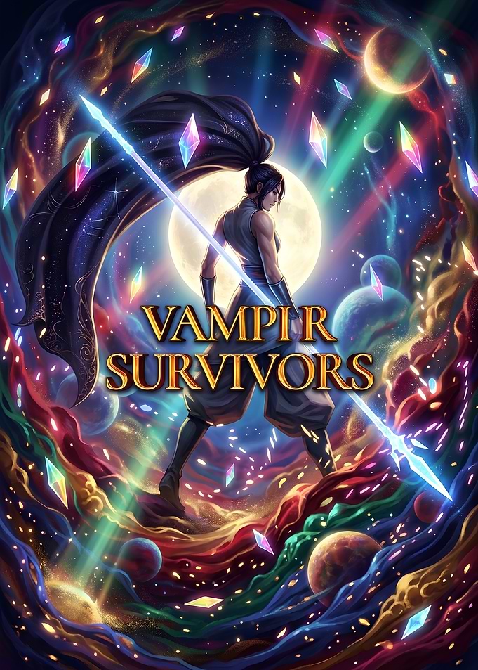 Vampire Survivors Cosmic Warrior Poster