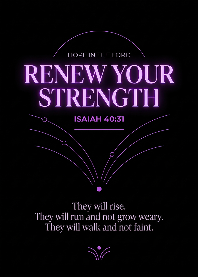 Renew Your Strength Bible Verse Poster