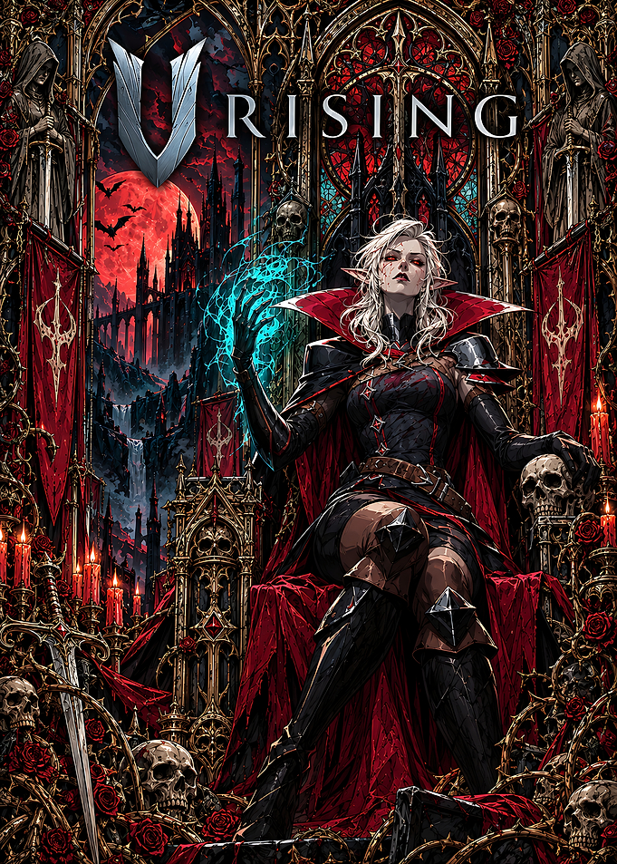 V Rising Vampire Queen Throne Poster