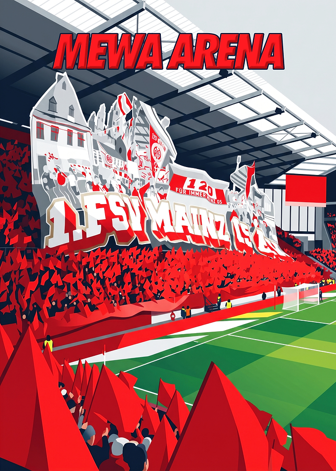 Mainz 05 Mewa Arena Fan Poster