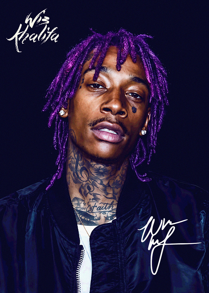 Wiz Khalifa Portrait Poster