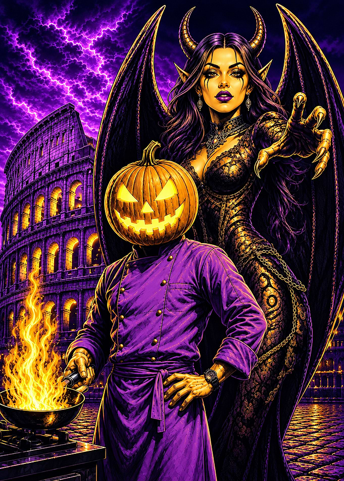 Demon Queen and Pumpkin Chef