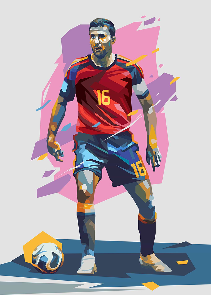 Illustration of footballer Rodri Hernandez