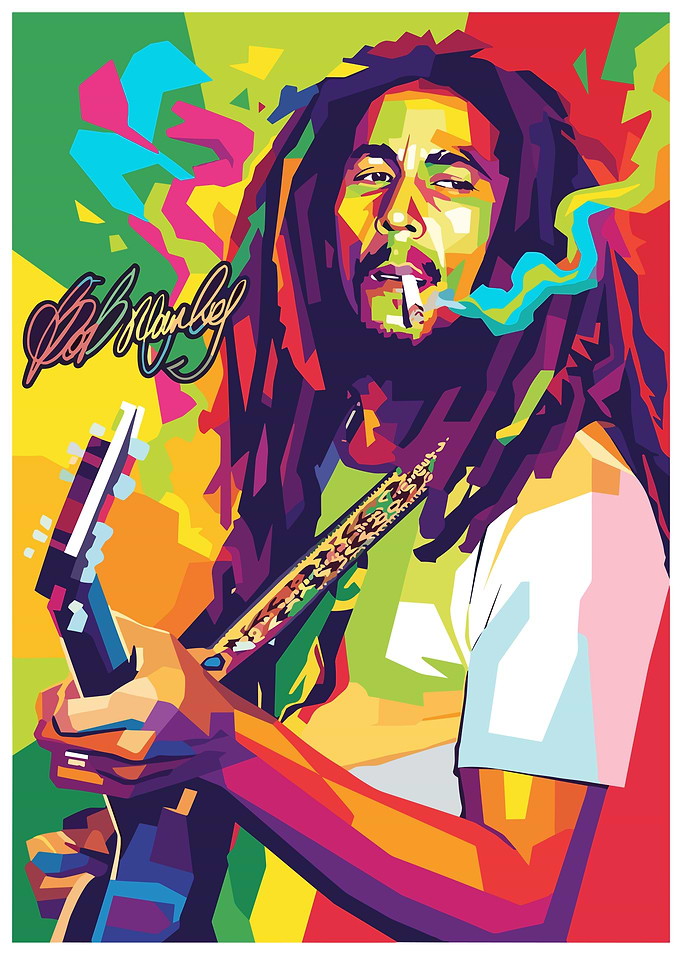 Bob Marley Pop Art Portrait