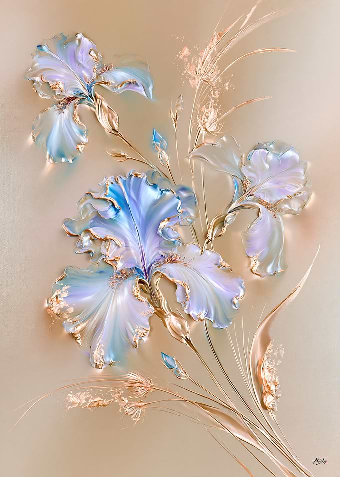 Ayame Iris in Pearl Gold