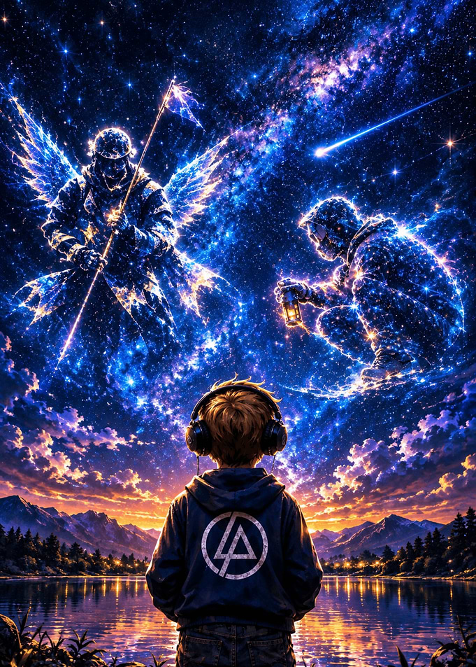 Linkin Park Fan Gazing at Stars