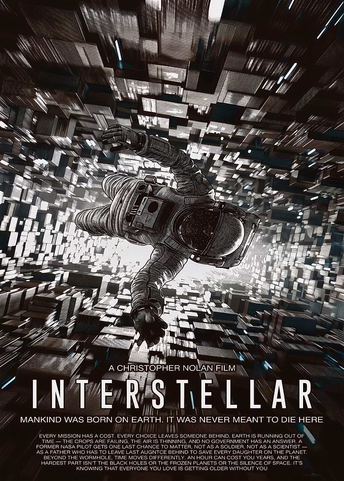 Interstellar Movie Poster Tesseract Design