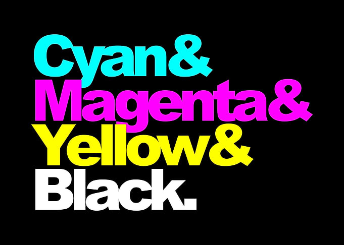 CMYK Color Model Typography Poster