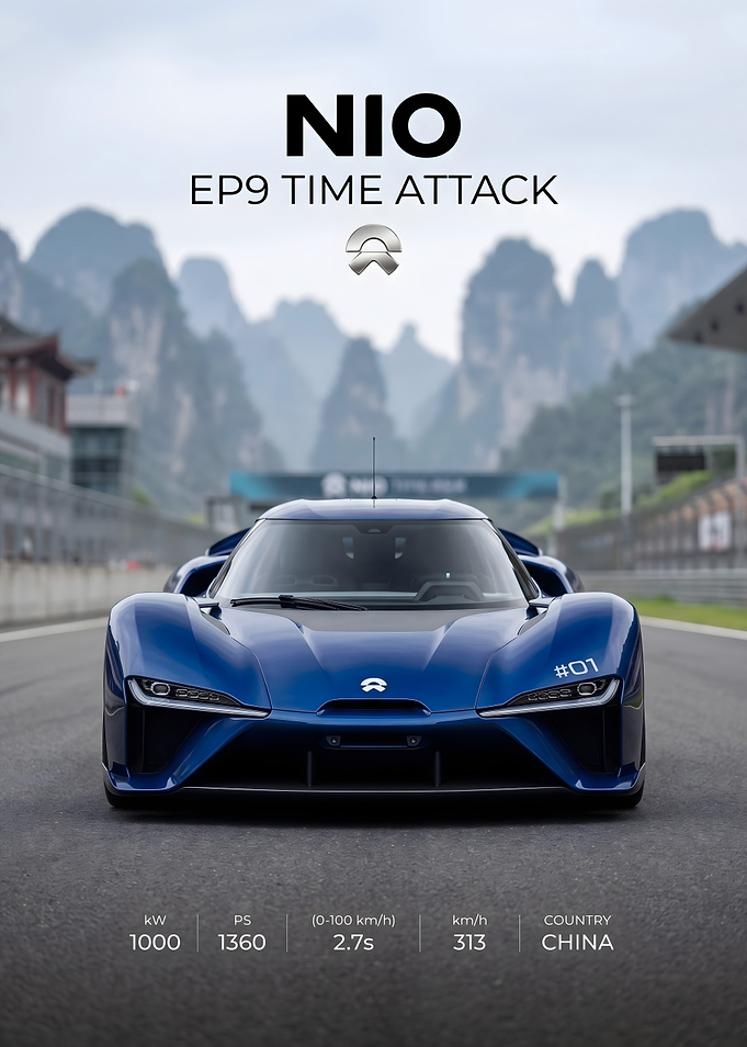 NIO EP9 Time Attack Poster