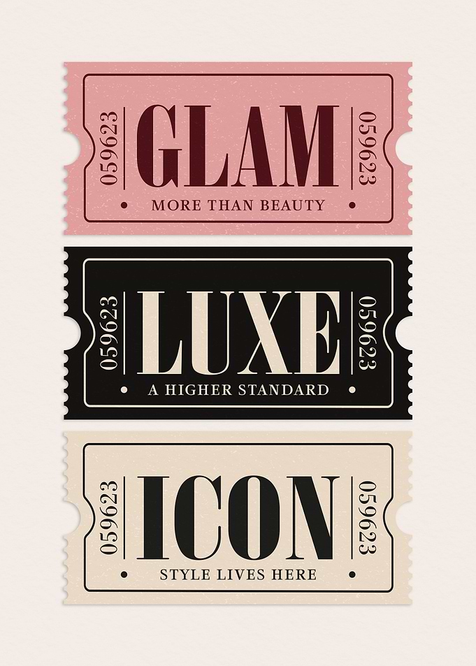 Vintage Style Glam Luxe Icon Tickets