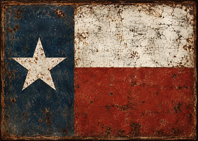 Distressed Vintage Texas State Flag