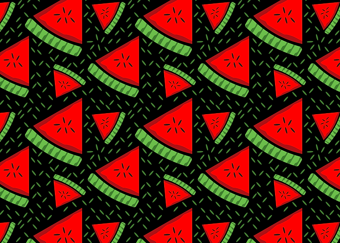 Watermelon Slice Pattern Background