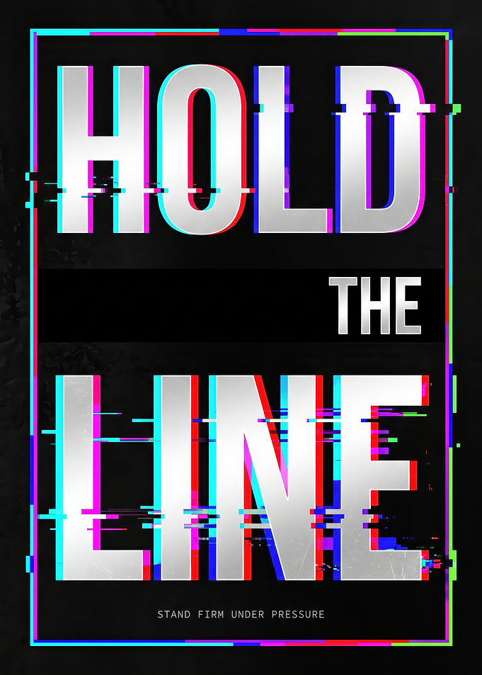 Hold The Line Glitch Text Art