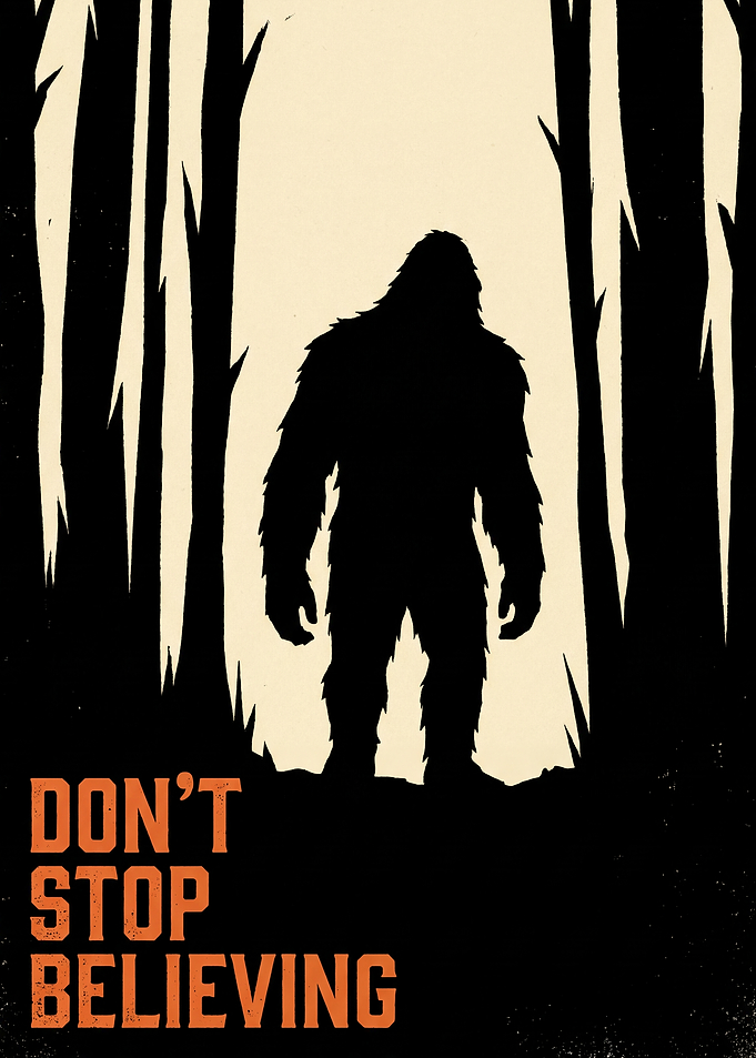 Bigfoot Don't Stop Believing Poster