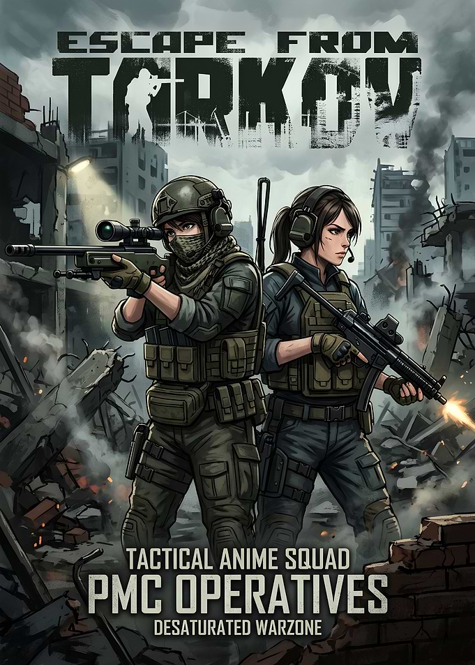 Escape From Tarkov Anime Squad Poster