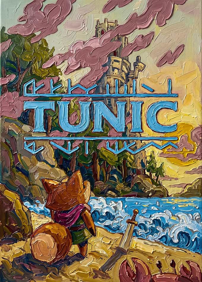 Tunic Video Game Oil Painting