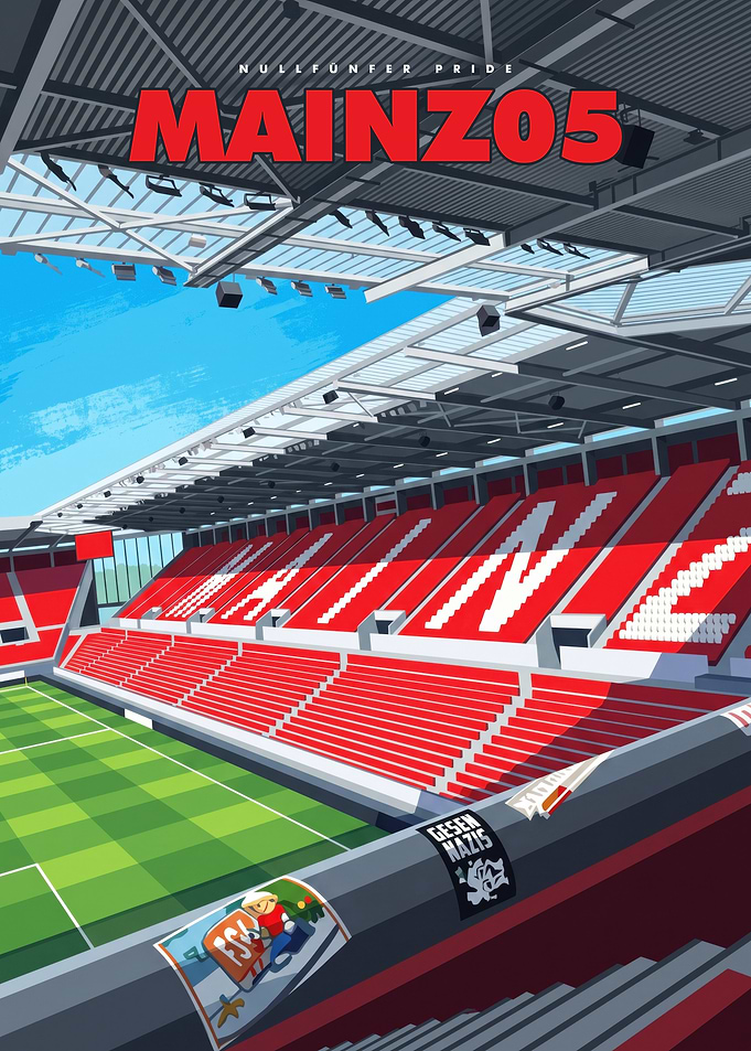 Mainz 05 Football Stadium Poster
