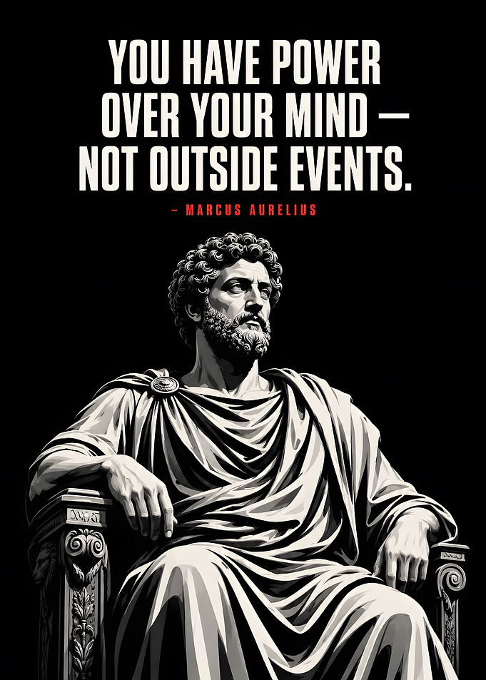 Marcus Aurelius Stoic Quote Poster