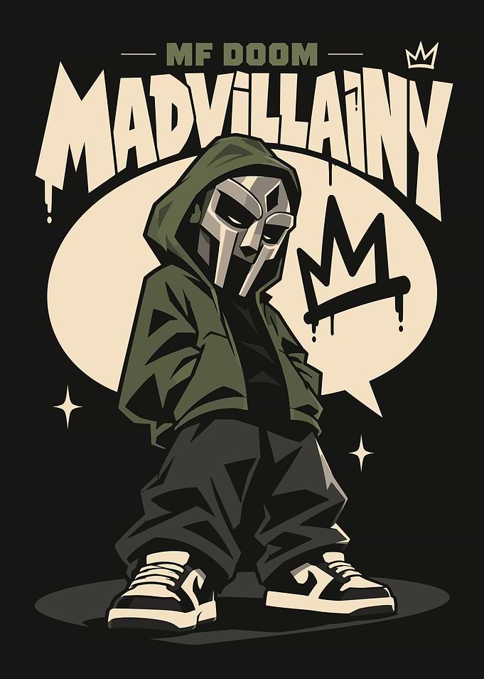MF DOOM Madvillainy Cartoon Illustration