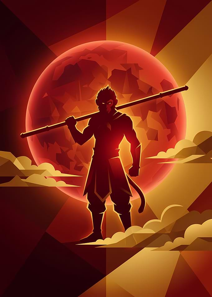 Sun Wukong Monkey King Silhouette