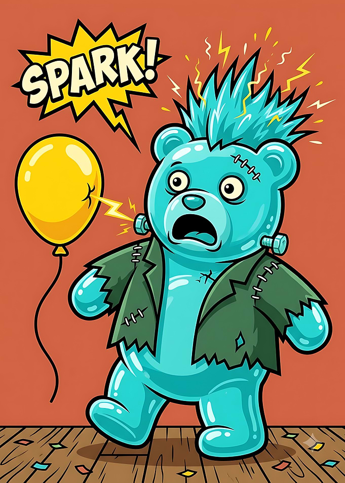 Frankenstein Gummy Bear Static Shock