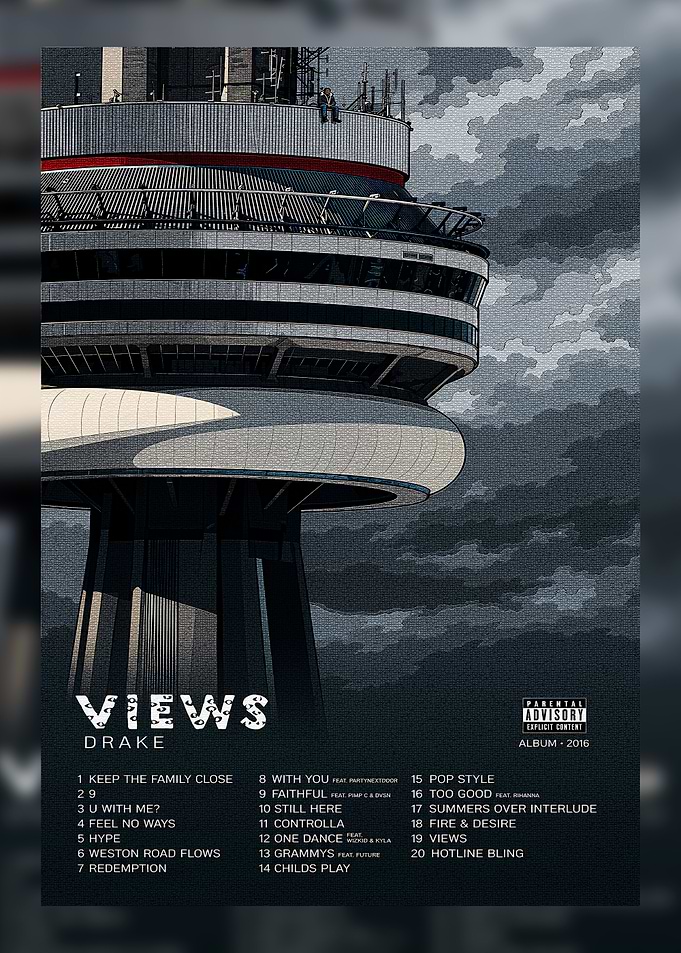 Drake Views Album Cover Poster