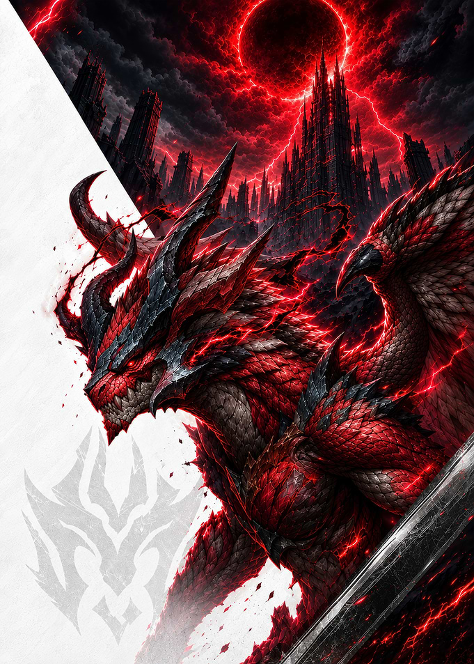 Guild Wars Red Dragon Fantasy Art