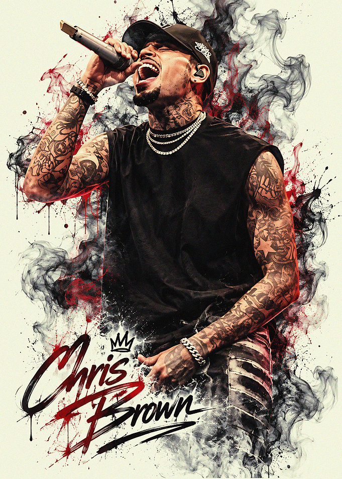 Chris Brown Performance Art Poster
