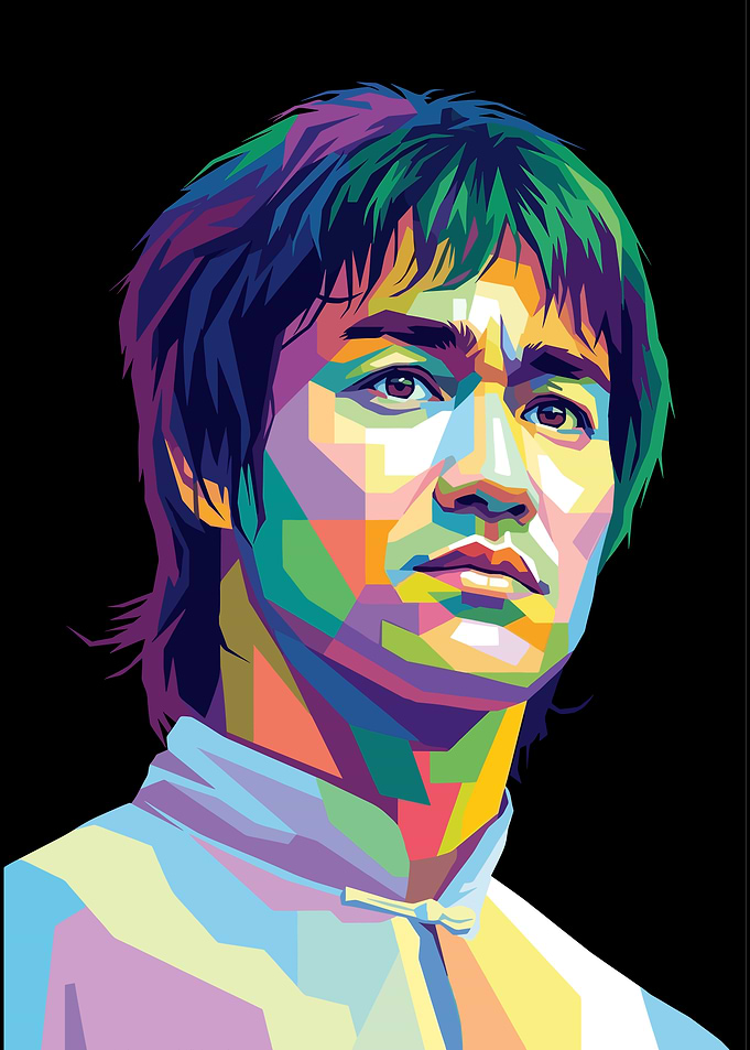 Bruce Lee Pop Art Portrait