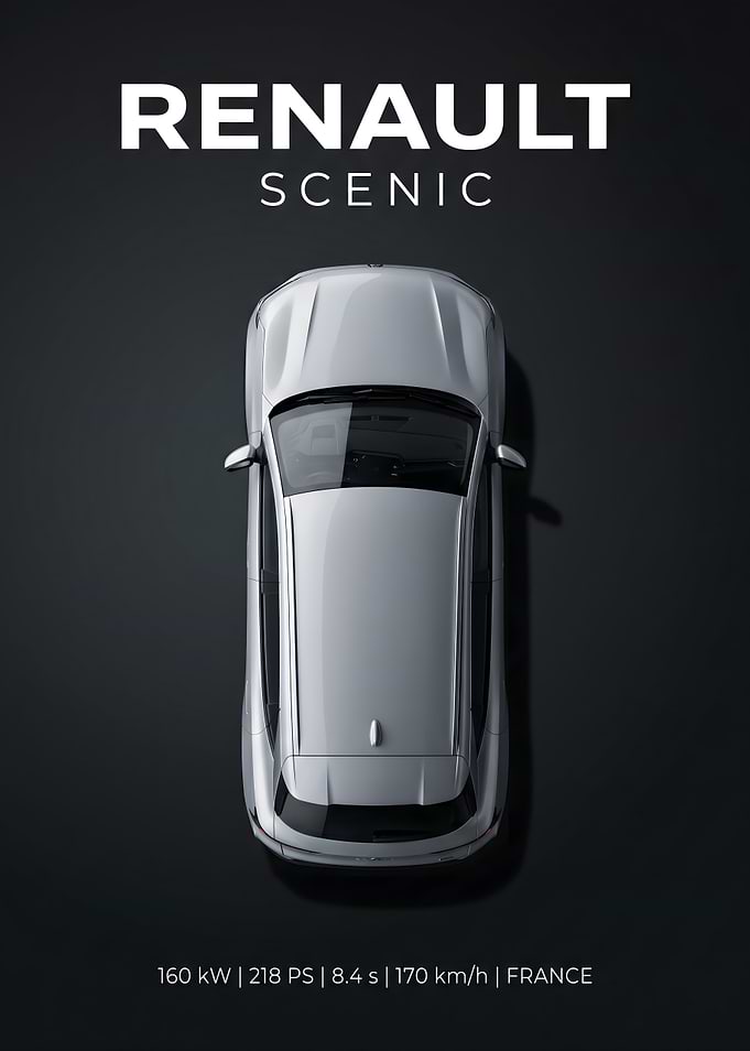 Renault Scenic Top View Poster